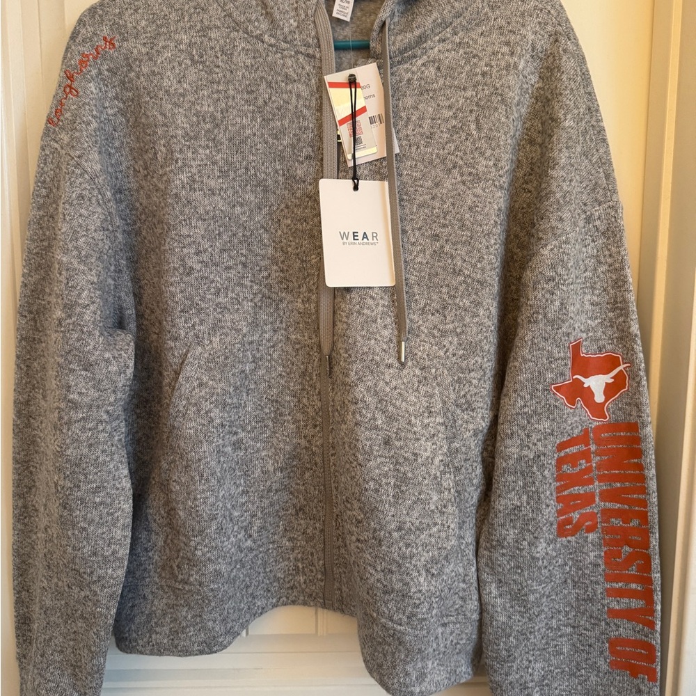 Gray University of Texas zipper Hoodie